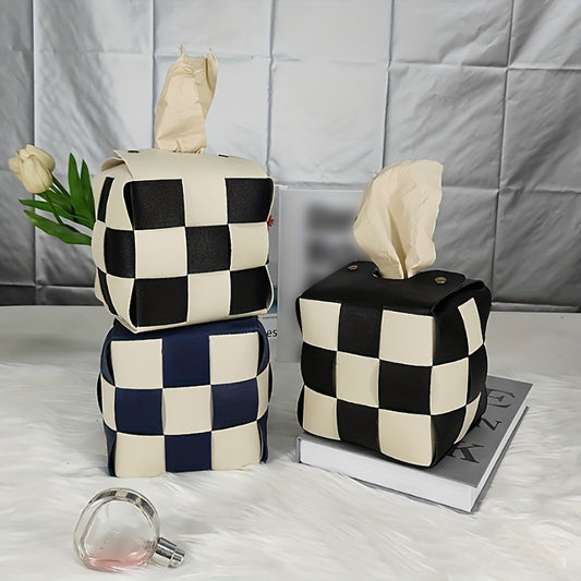 Retro Woven Nordic Tissue Box Holder