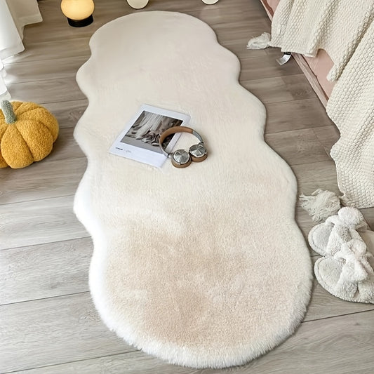 Modern Wave Fur Area Mat